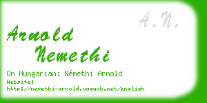 arnold nemethi business card